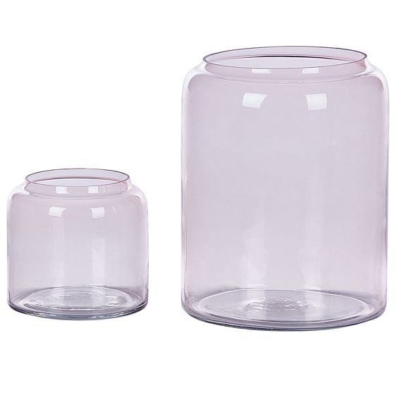 Dekorationsvas RASAM 20/11 cm Glas Pastellrosa