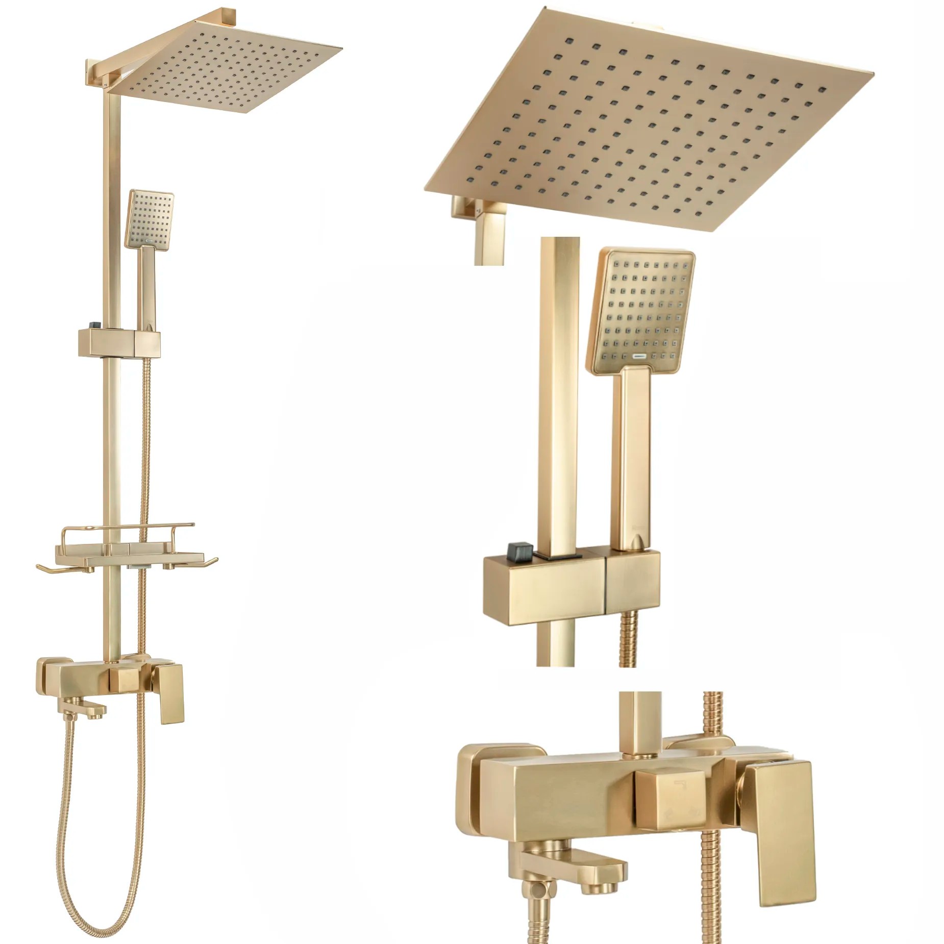 REA Duschset JACK Borstat Guld, 45x21,5x102cm