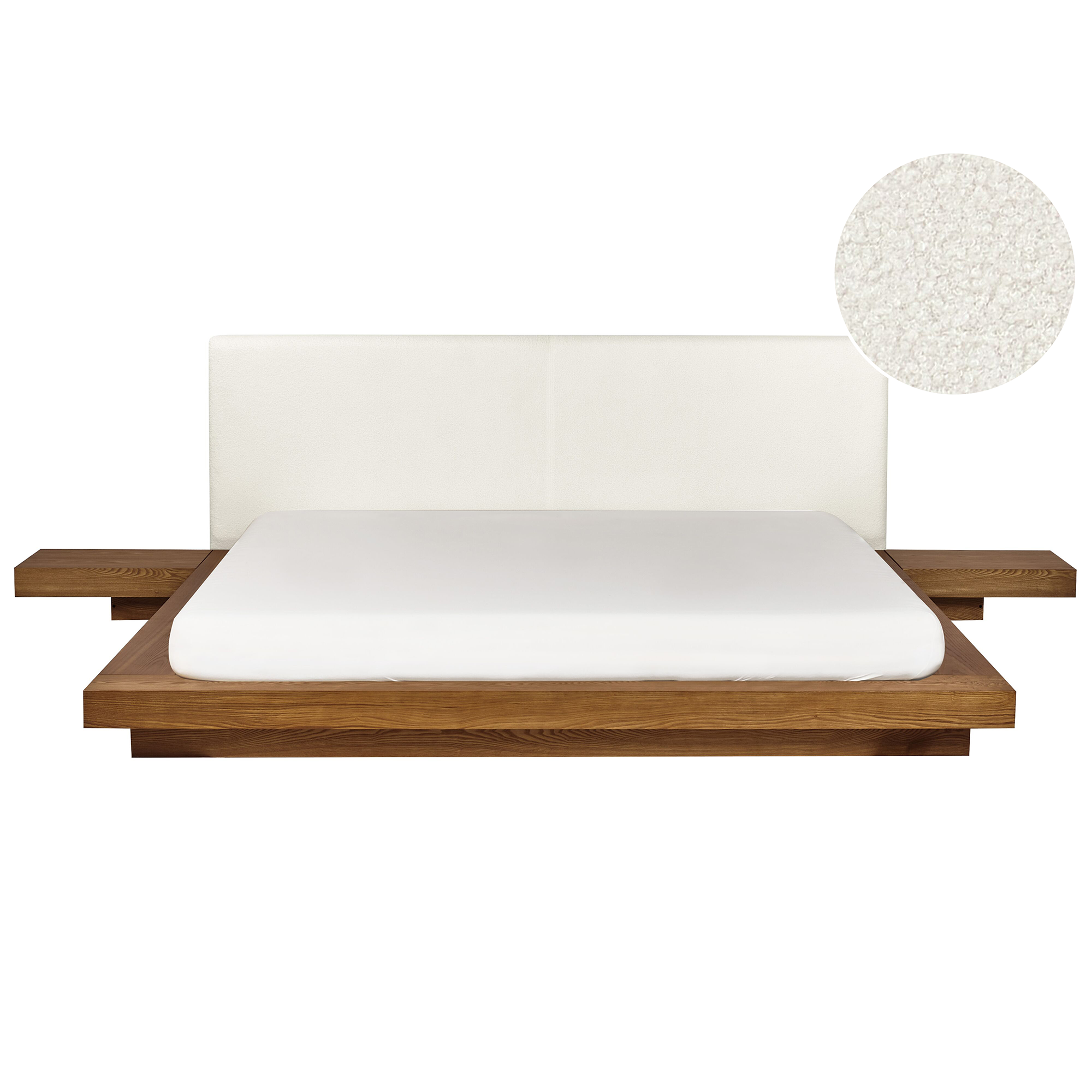 Vattensäng Bouclé ZEN 180 x 200 cm Naturlig askfanér
