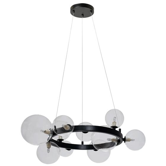 TOOLIGHT hängande taklampa APP1159-10CP Svart 150x52x150cm