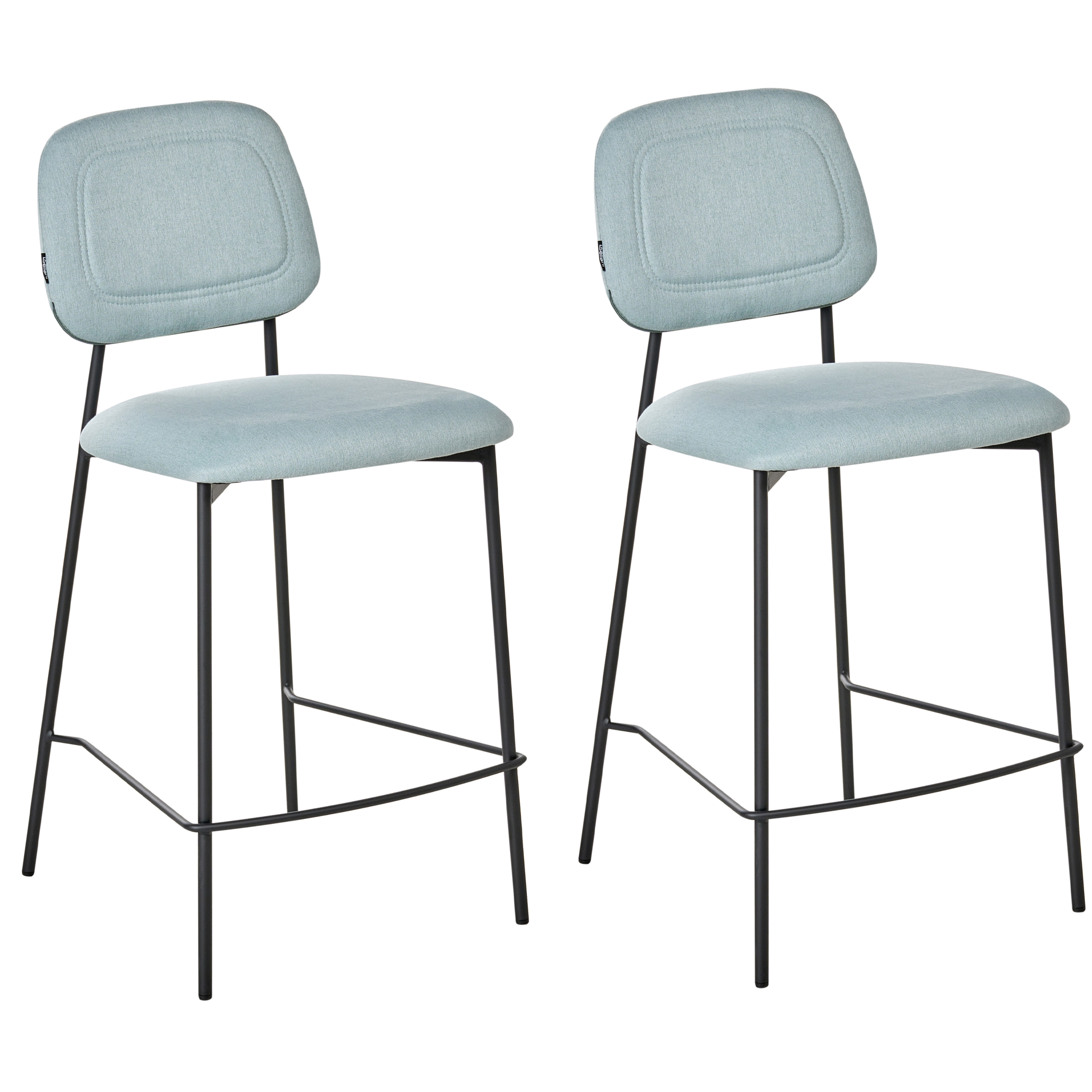 Set med 2 barstolar DUETTE Ljusblå