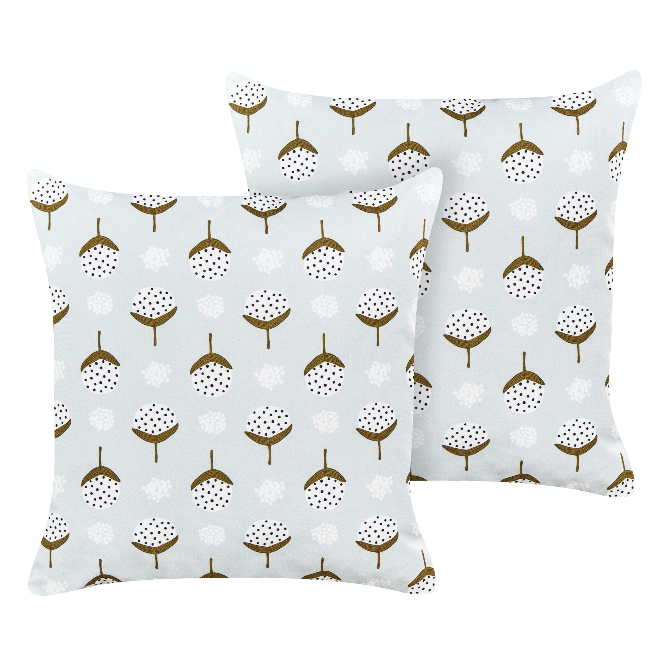 Set med 2 utomhusdynor CUNEO Geometriskt tryck 45 x 45 cm Grön