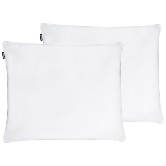 Set med 2 sovkuddar FELDBERG Hög 50 x 60 cm Ankfjädrar och dun Vit