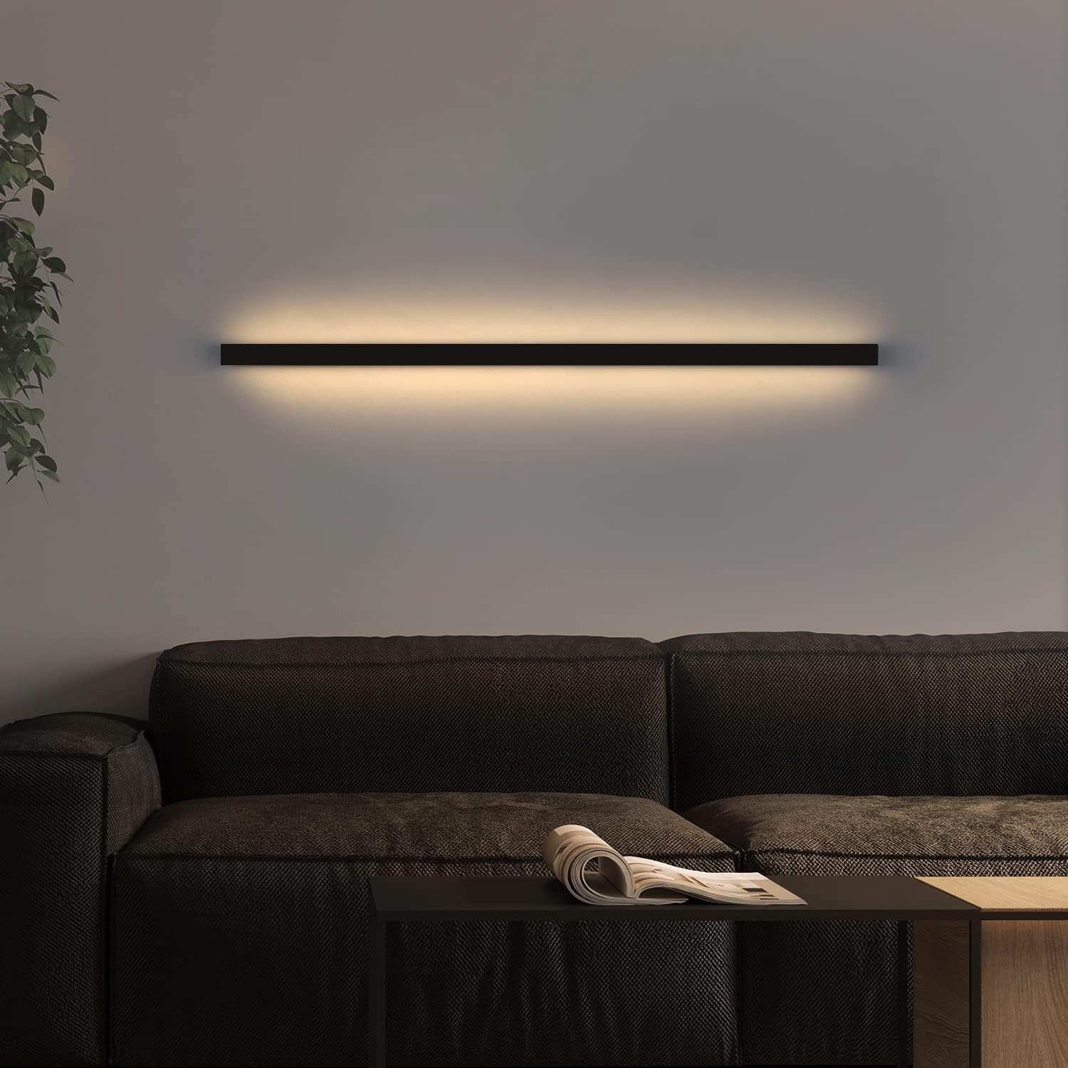 NETTLIFE LED - vägglampa, för inomhusbruk - modern, 60 cm, 21 W korridorlampa upp- och nermonterad, varmvit