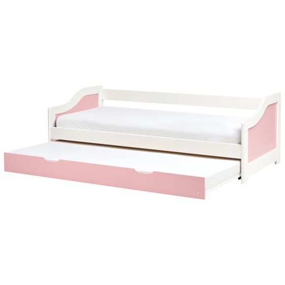 Utdragbar säng Furu LUNERAY 90 x 200 cm Rosa