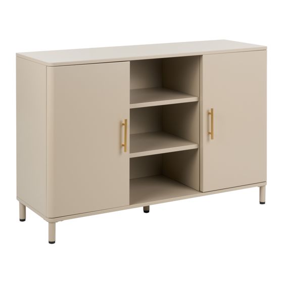 Sidobord OMBURA Metall Beige