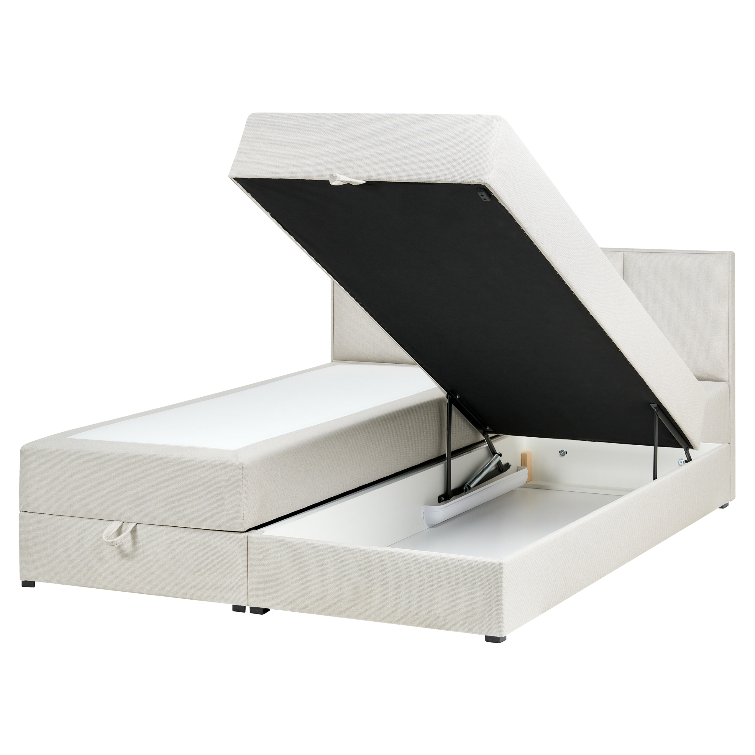 Kontinentalsäng med förvaring BARONET Off-White 160 x 200 cm