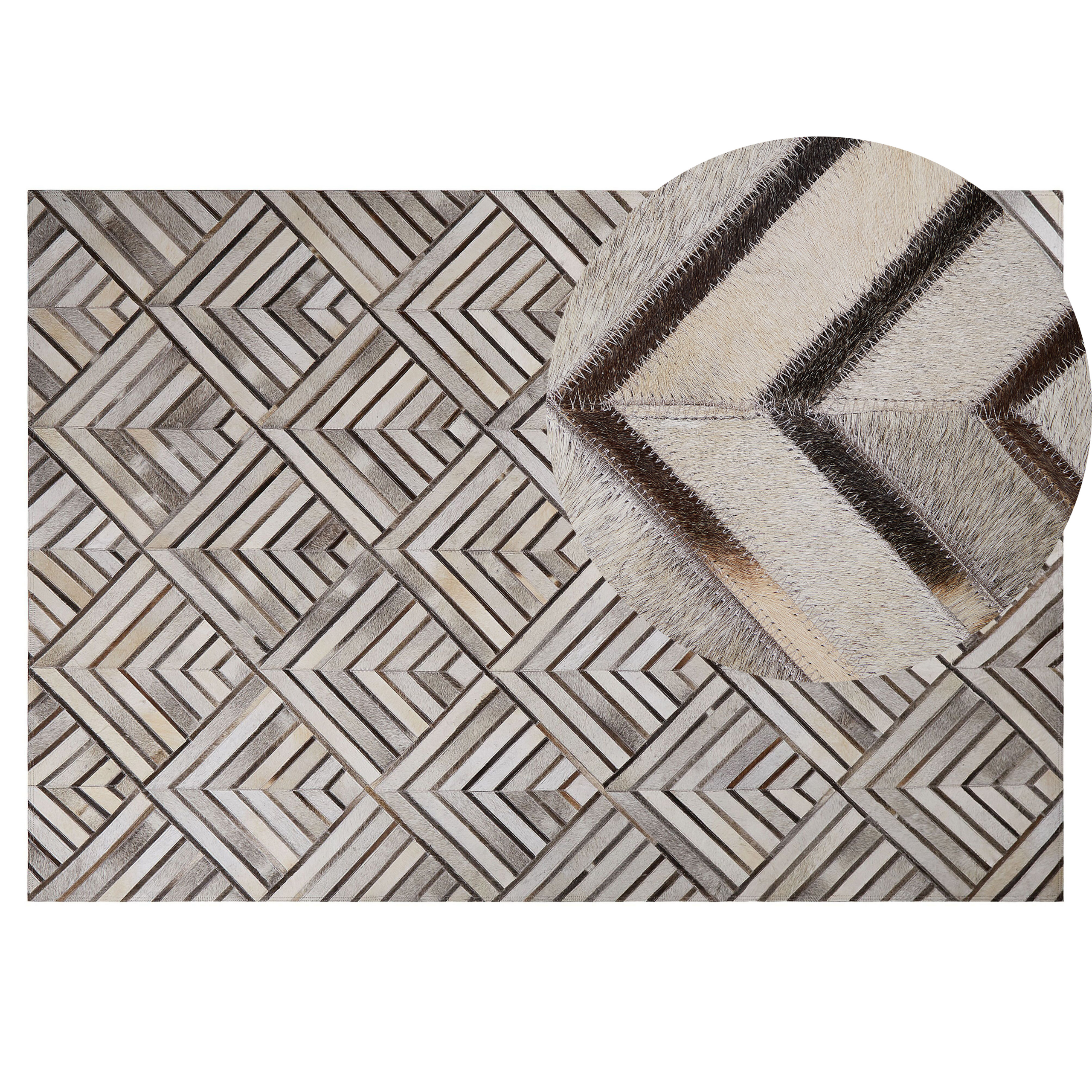Matta TEKIR Beige 140 x 200 cm Läder