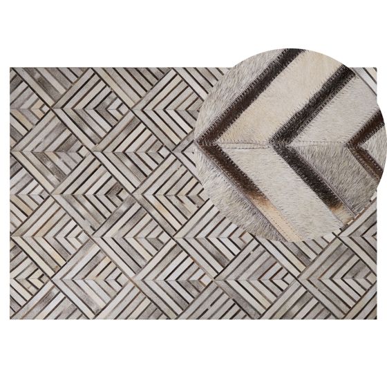 Matta TEKIR Beige 140 x 200 cm Läder