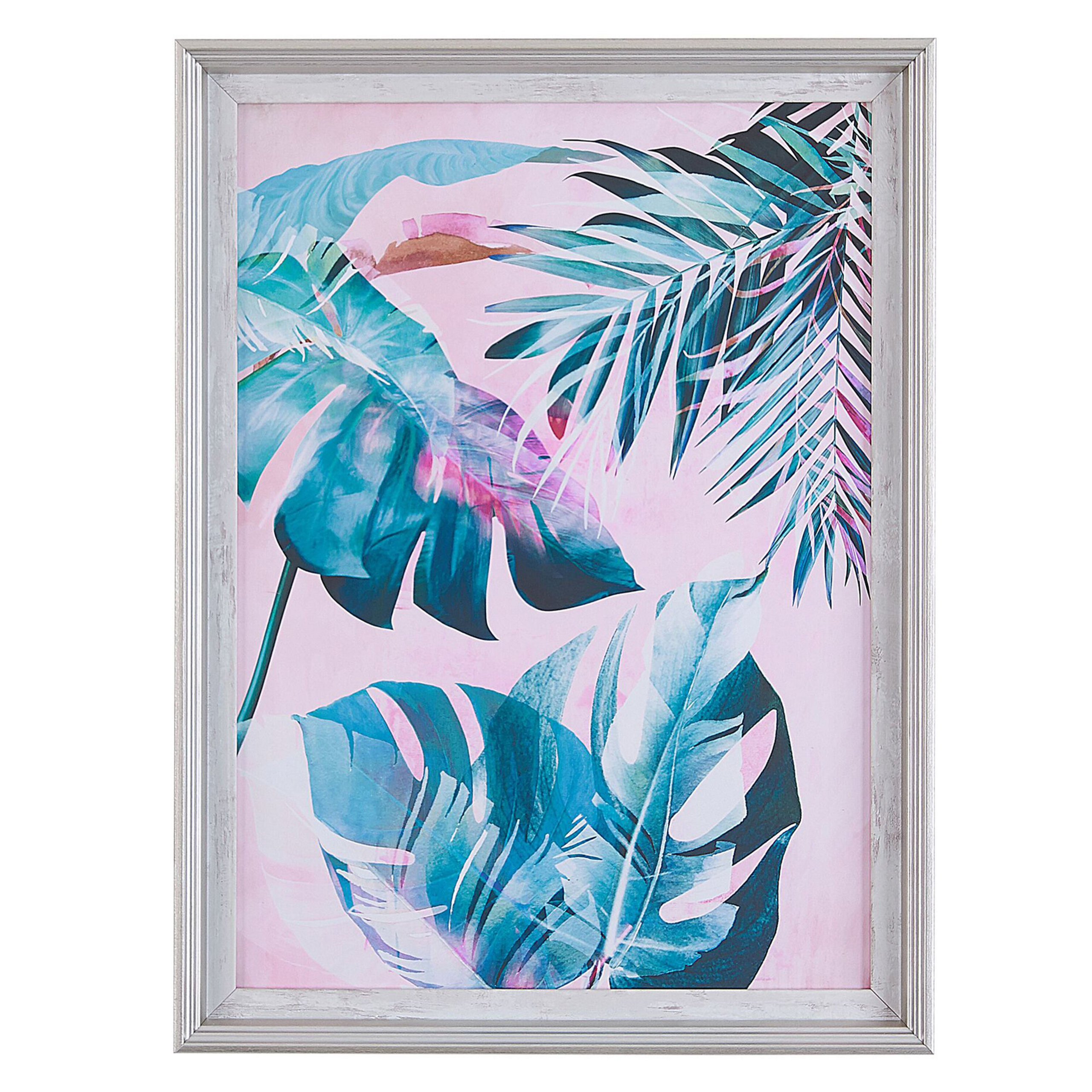 Inramat väggtryck AGENA 30 x 40 cm Blomstermotiv Blå