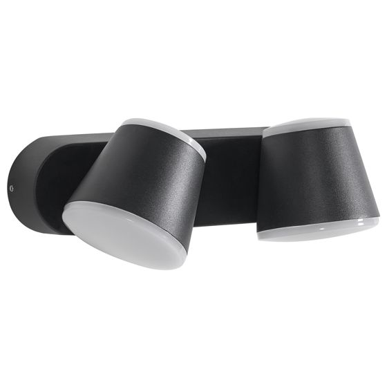 LED-vägglampa för utomhusbruk TENORIO Svart