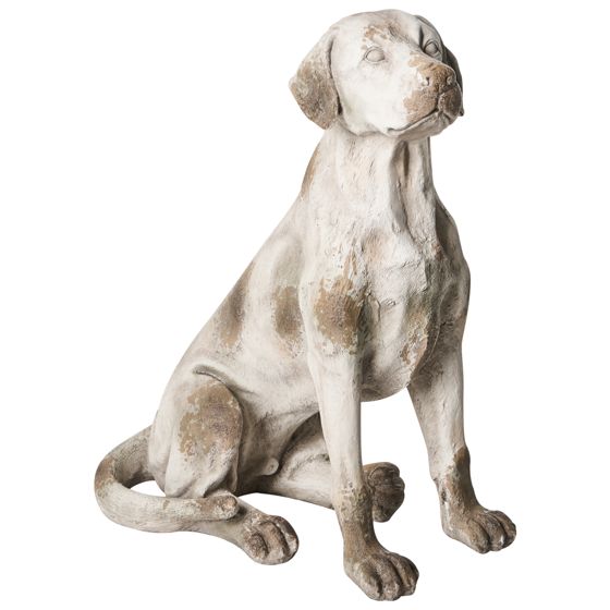 Trädgårdsstaty CETONA Hund 70 cm Beige