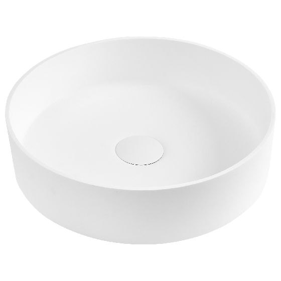 Tvättställ för bänkskiva SALITRAL ⌀ 36 cm Vit