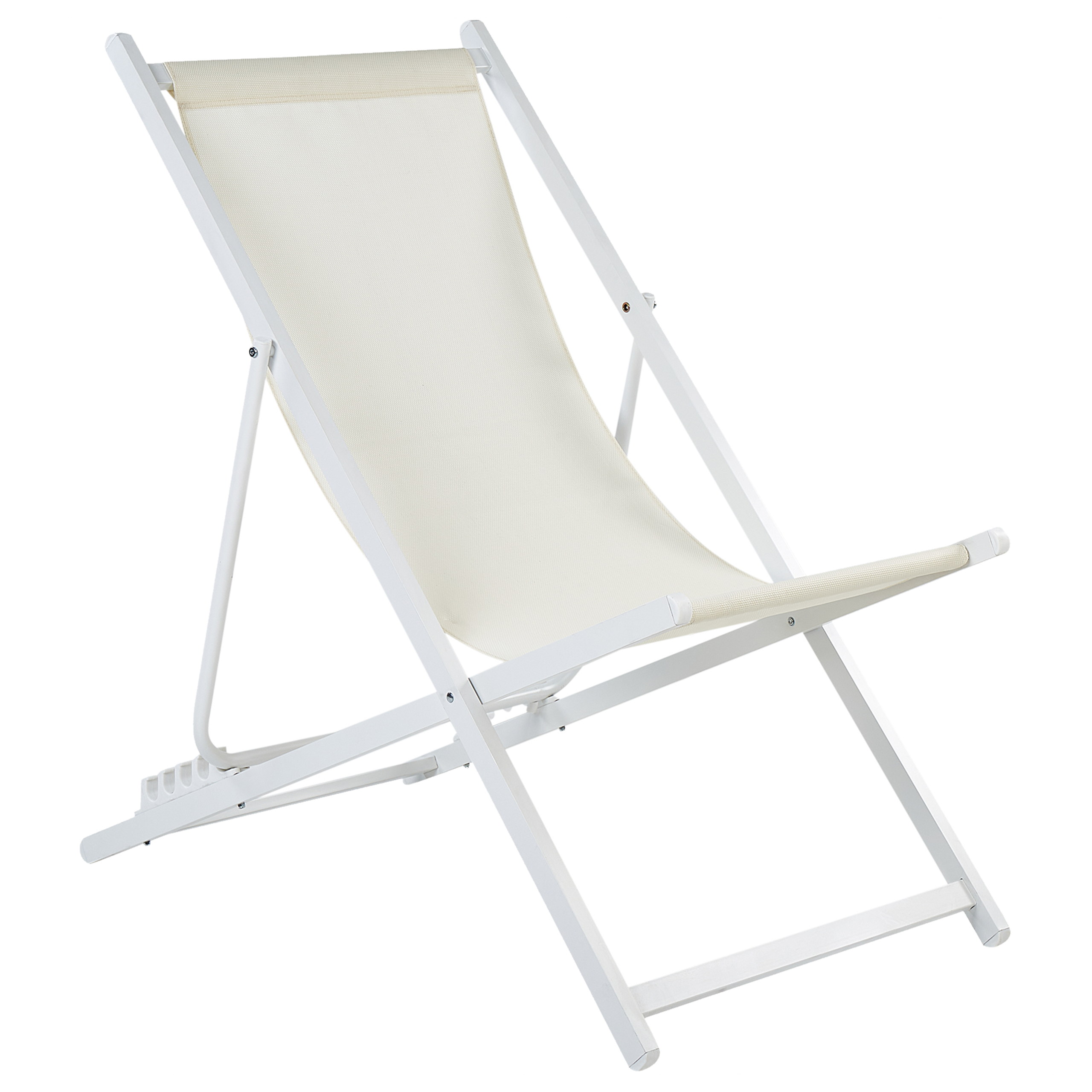 Hopfällbar solstol LOCRI II Metall Ljusbeige