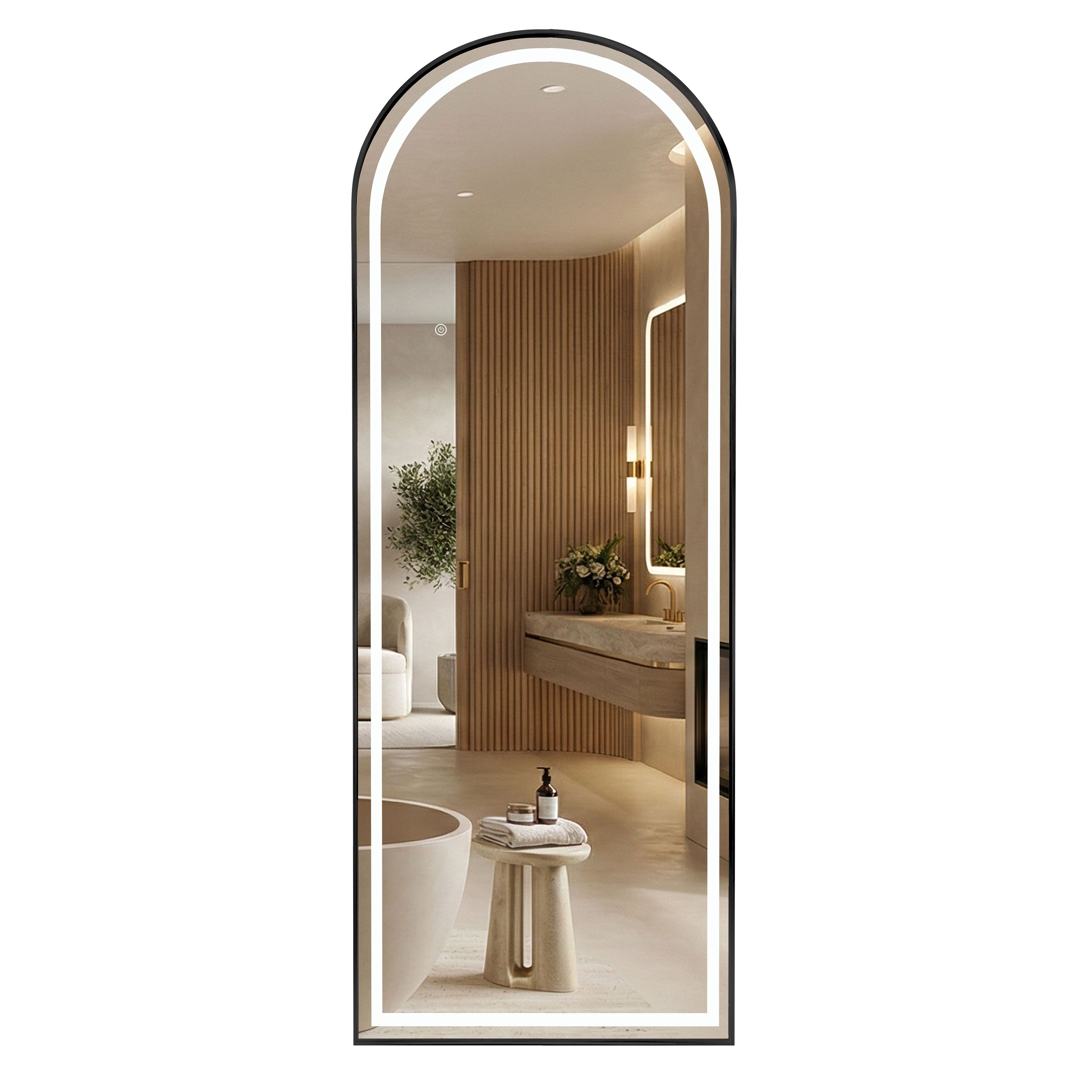 REA spegel ORBIT 50x160 LED Svart 3x50x160cm
