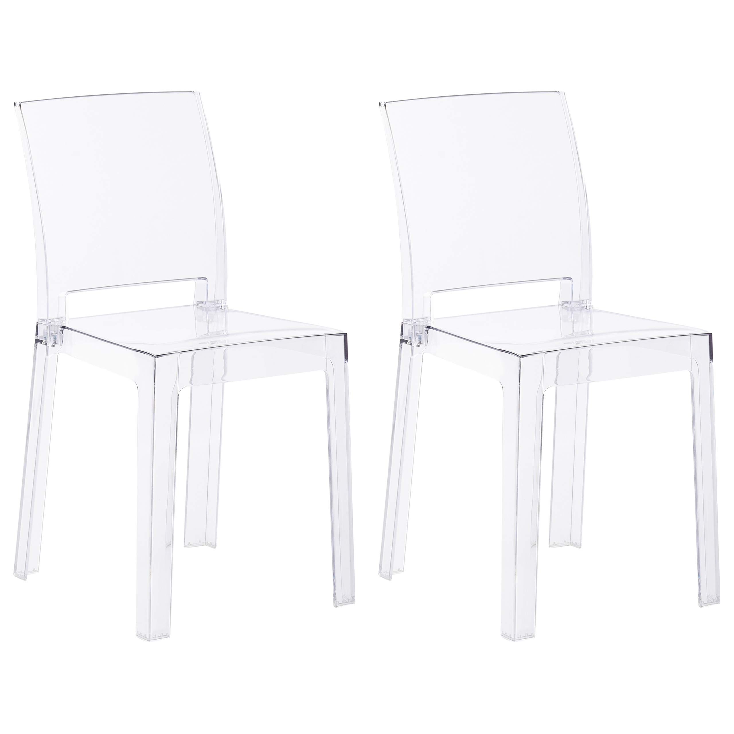 Set med 2 matstolar WESTBRIDGE Transparent