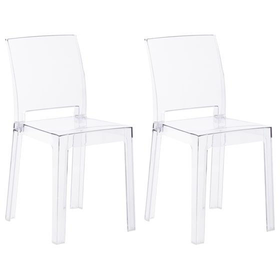 Set med 2 matstolar WESTBRIDGE Transparent