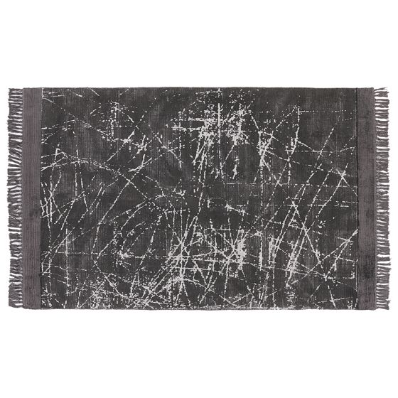 Matta HANLI Mörkgrå 140 x 200 cm Viskos