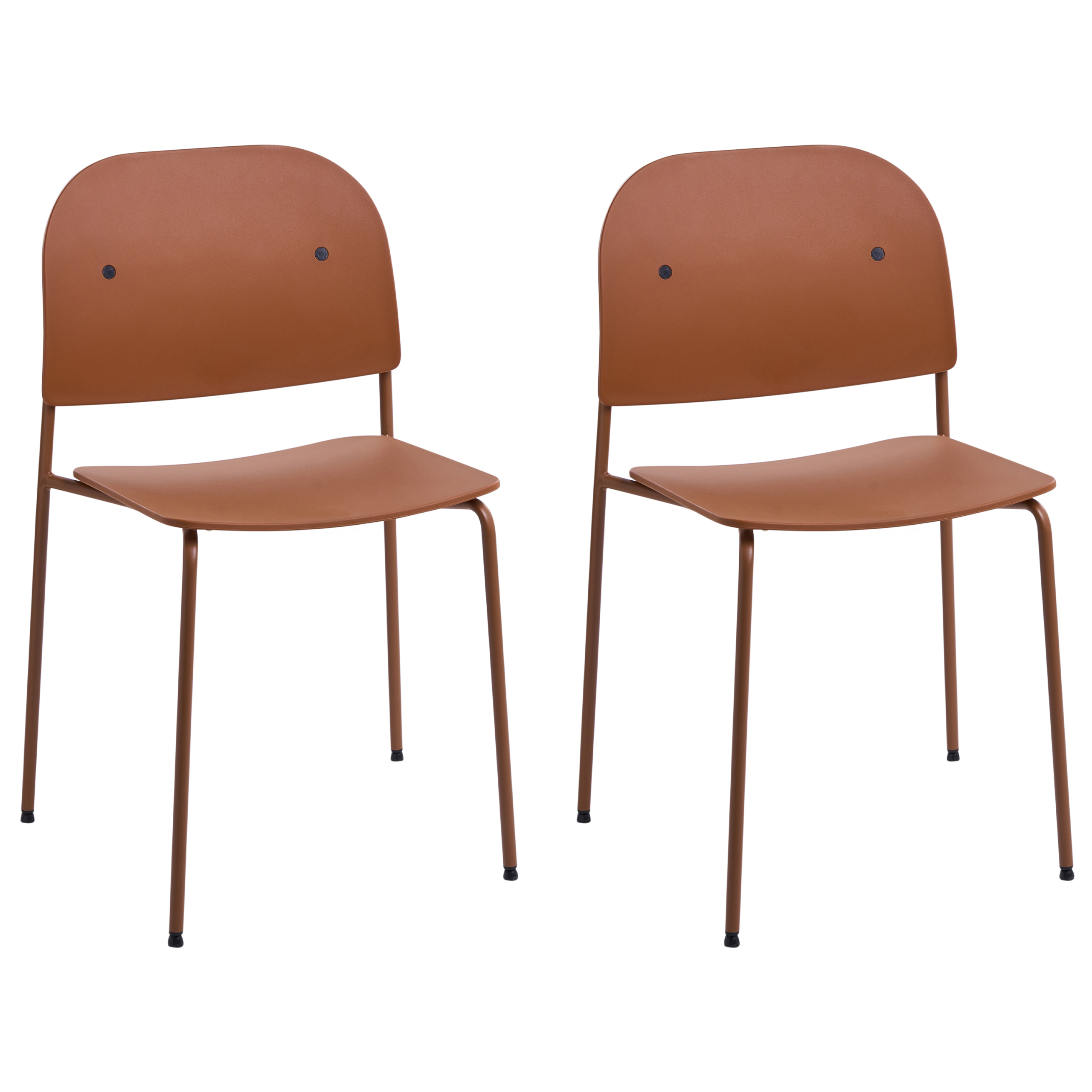Set med 2 matstolar WINDUST Metall Orange