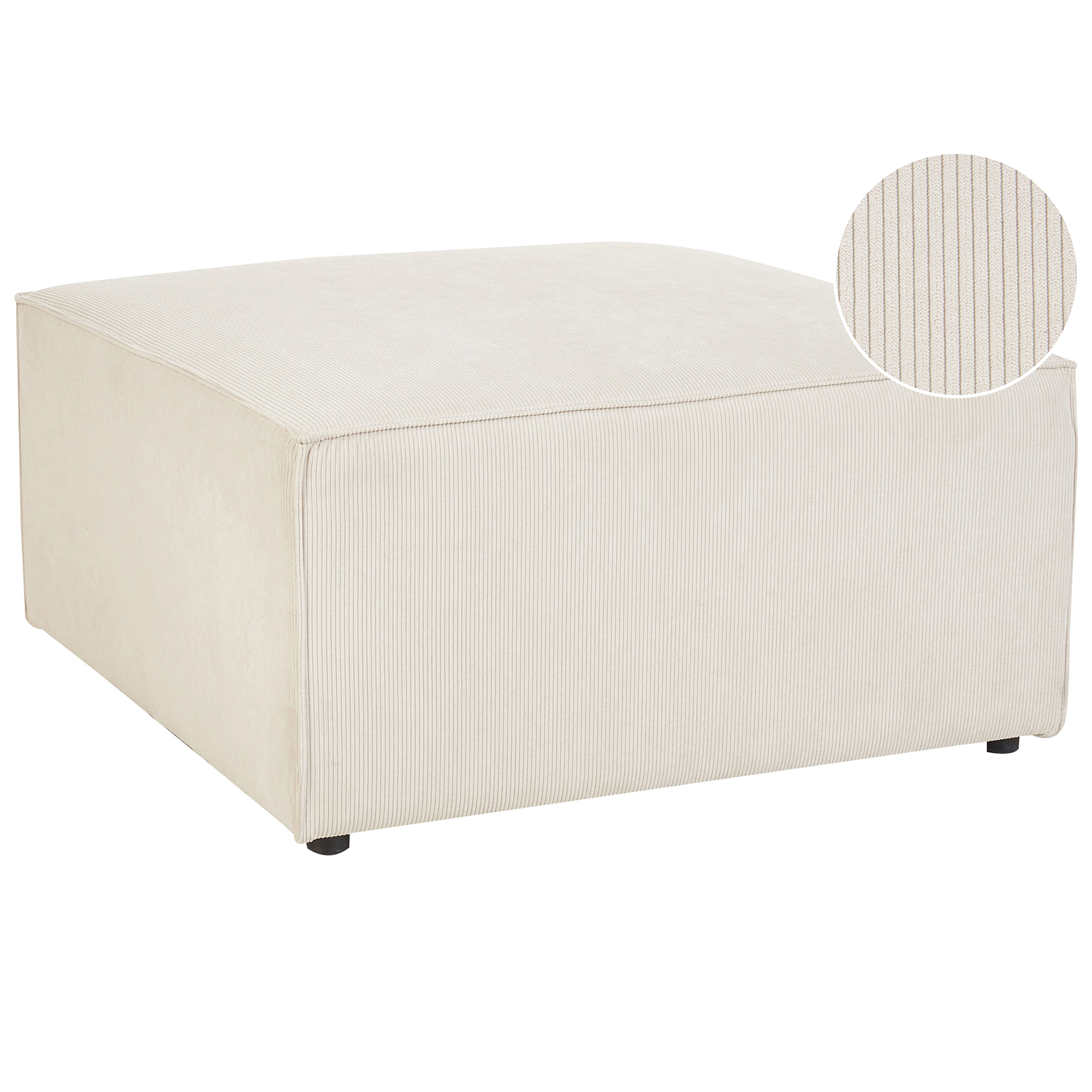 Fotpall LEMVIG Manchester Ljusbeige
