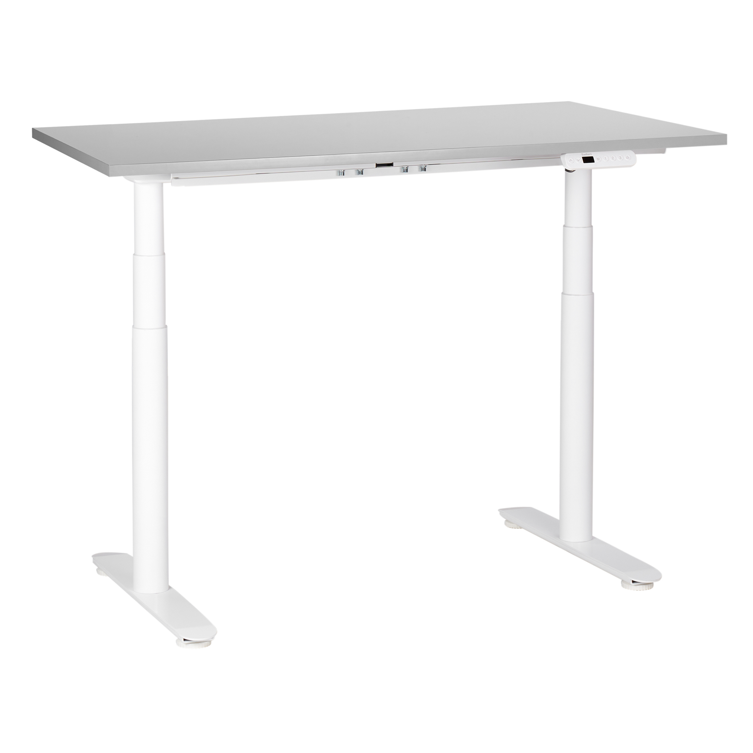 Elektriskt höj- och sänkbart skrivbord DESTINAS 120 cm 72 cm Grå/ Vit