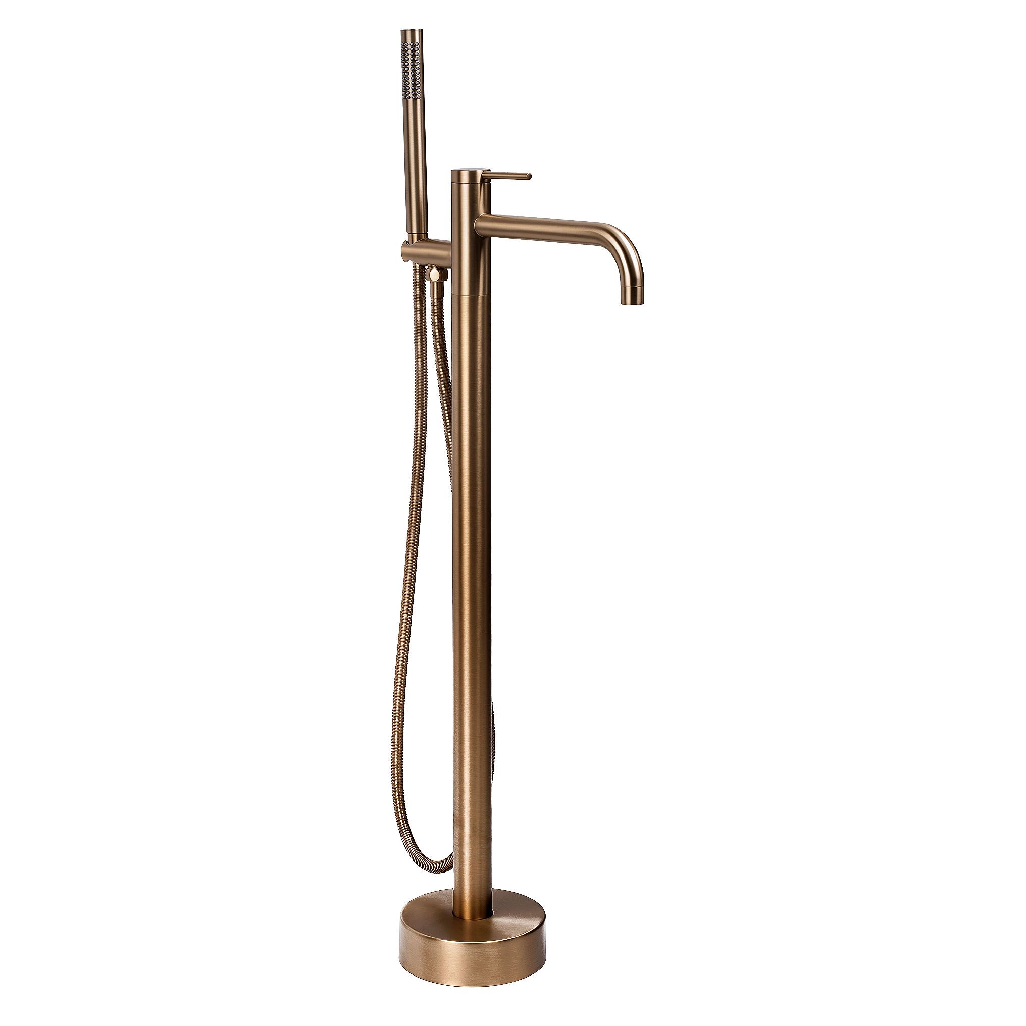 REA Golvmonterad Badkarsblandare Clif Borstad Koppar, 26x16x99,5cm