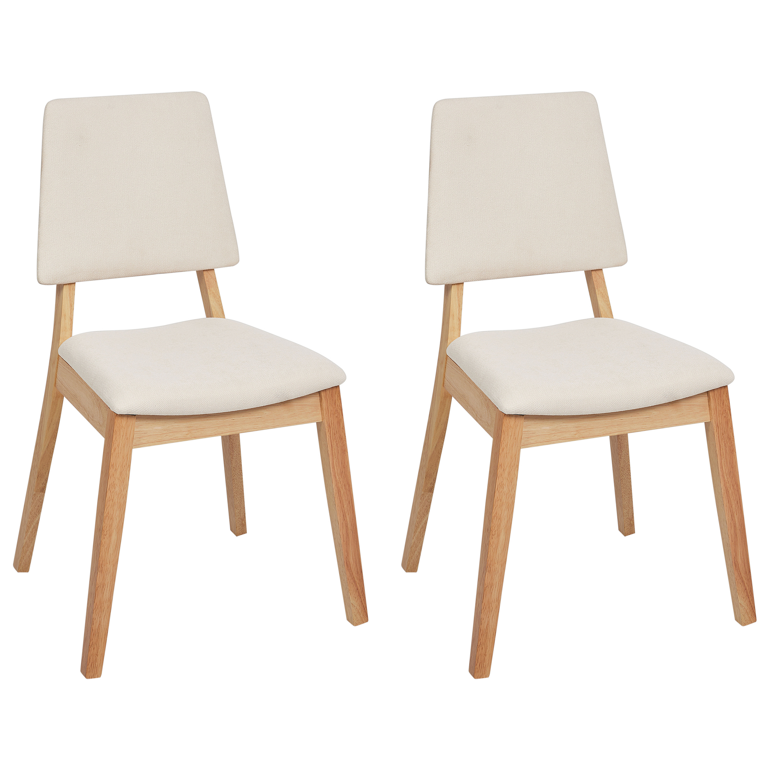 Set med 2 matstolar MERRILL Trä Ljusbeige