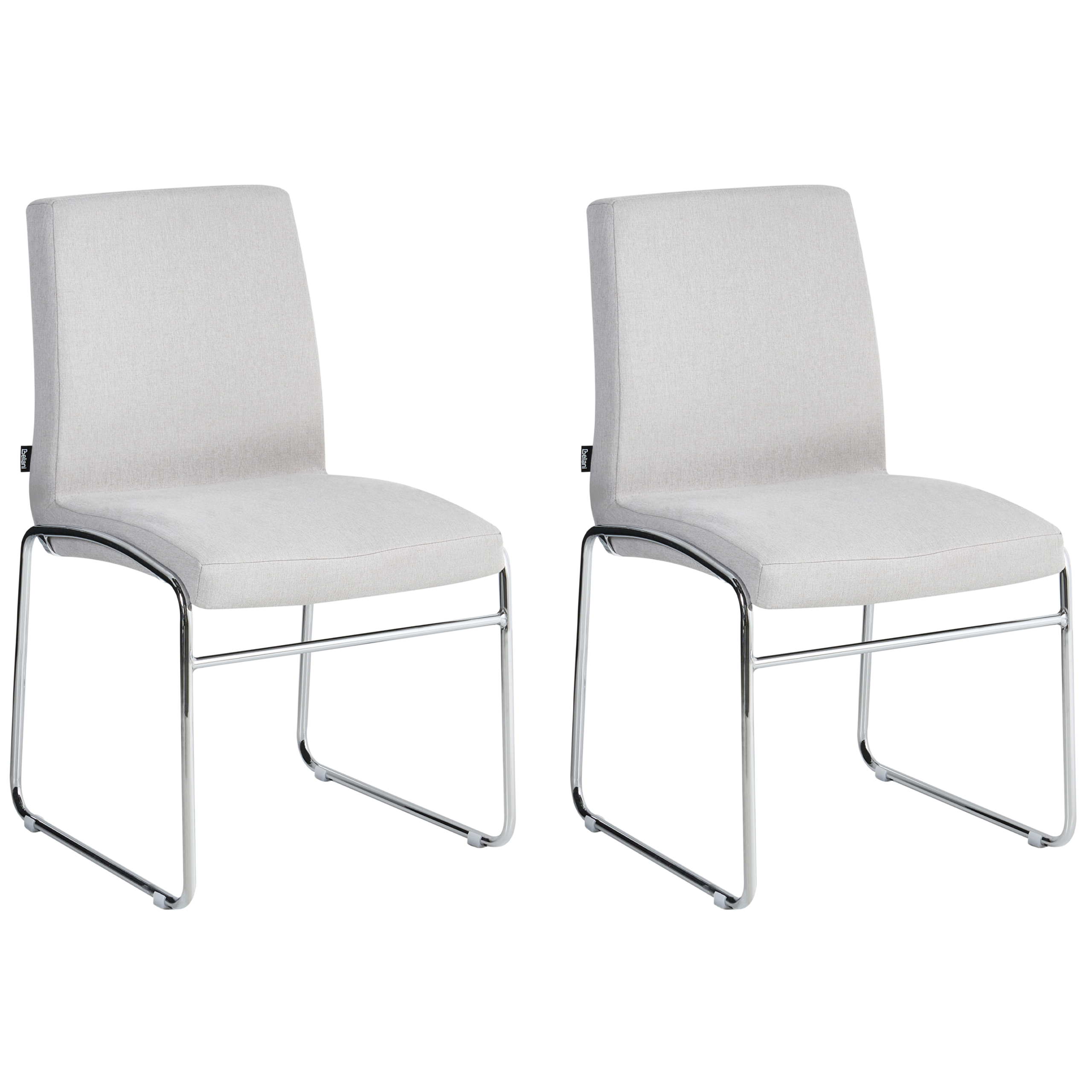 Set med 2 matstolar LECCO Ljusgrå