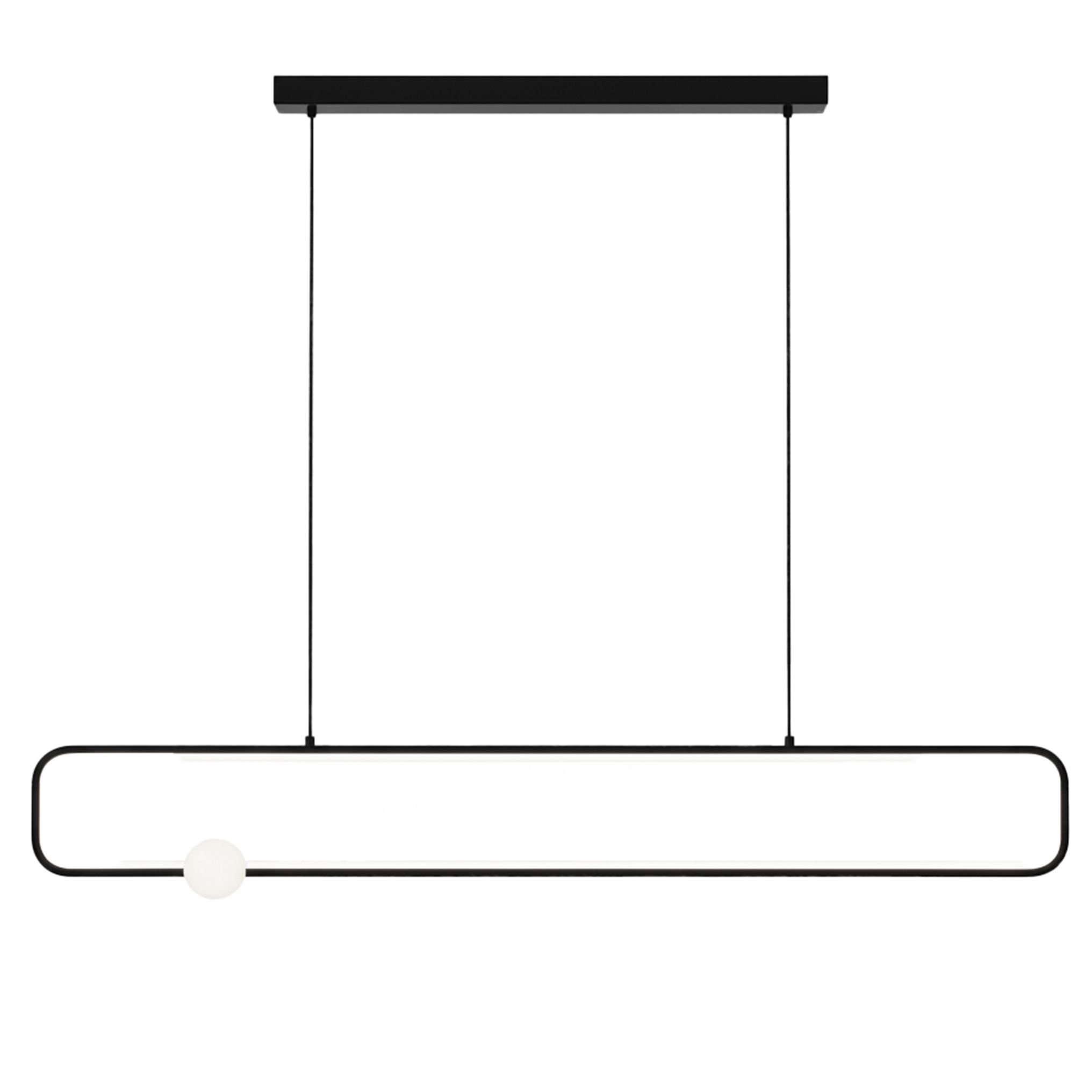 Toolight Hängande taklampa G123-CP LED Svart 2x2x110cm