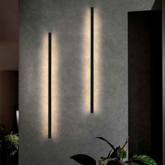 NETTLIFE 2 LED - vägglampa, modern, inomhus, 100CM, 34W Korridor, upp, ner, varmvit, svart