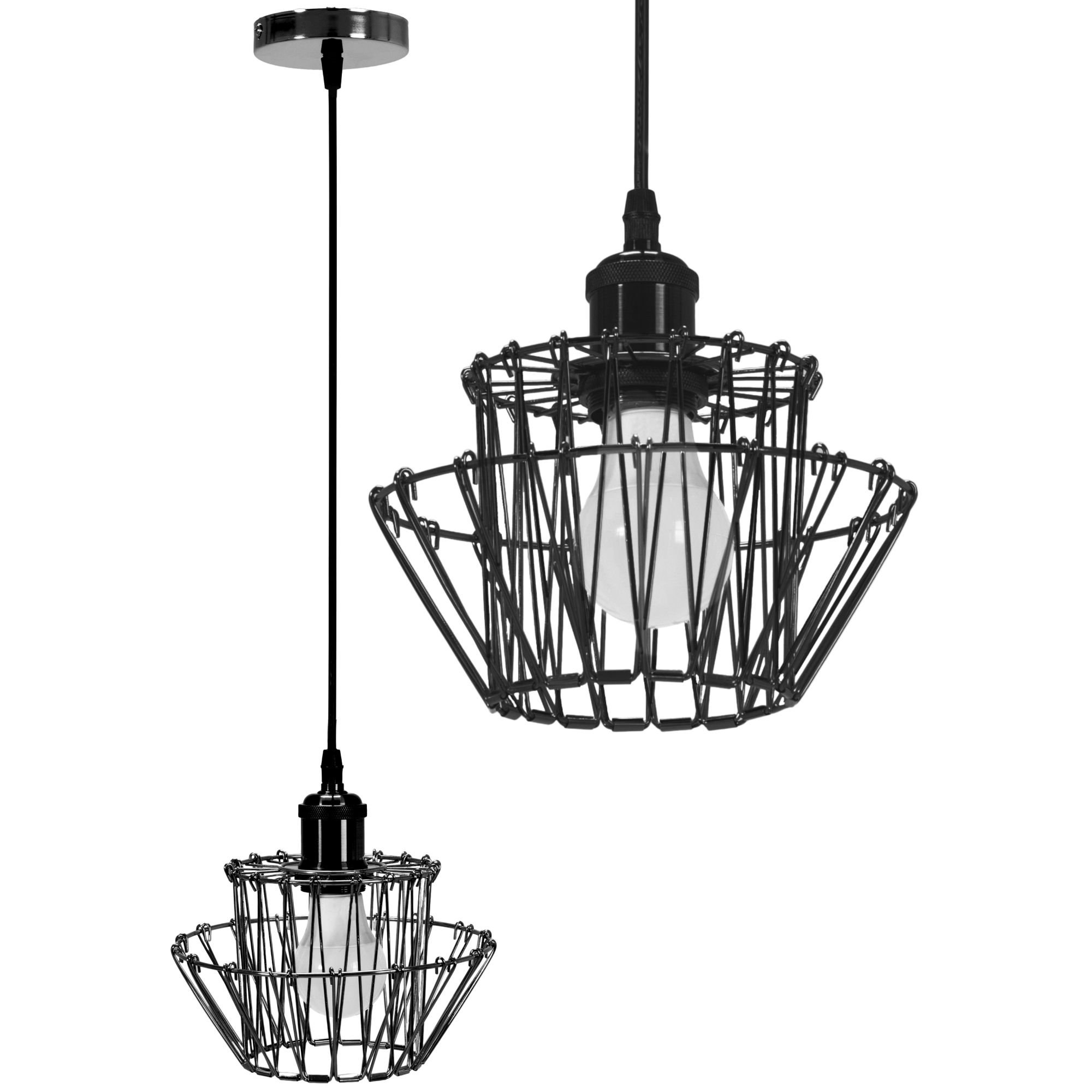 TOOLIGHT hängande taklampa APP941-1CP SET 36CM Svart 17x20x20cm