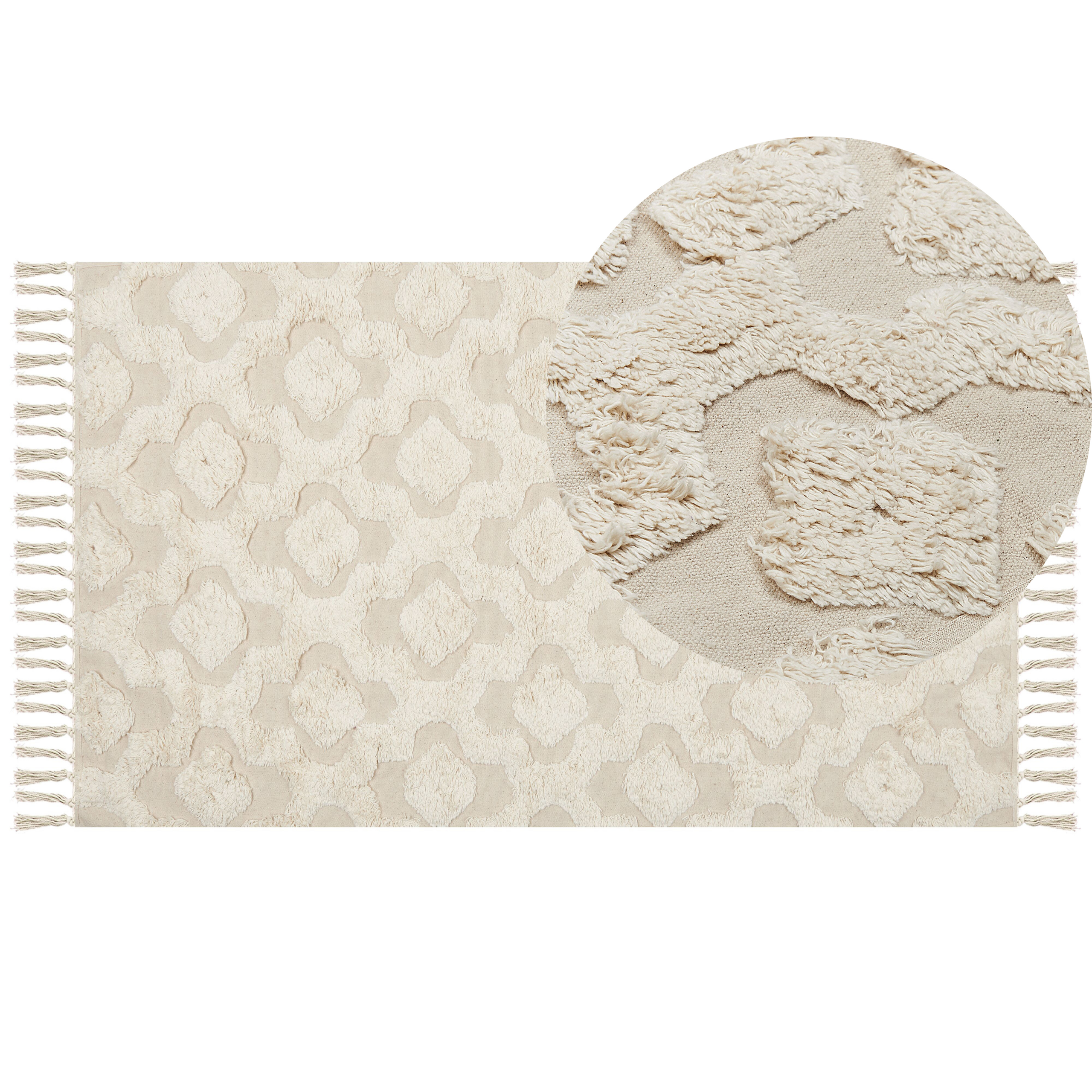 Matta AKSARAY Beige 80 x 150 cm Bomull