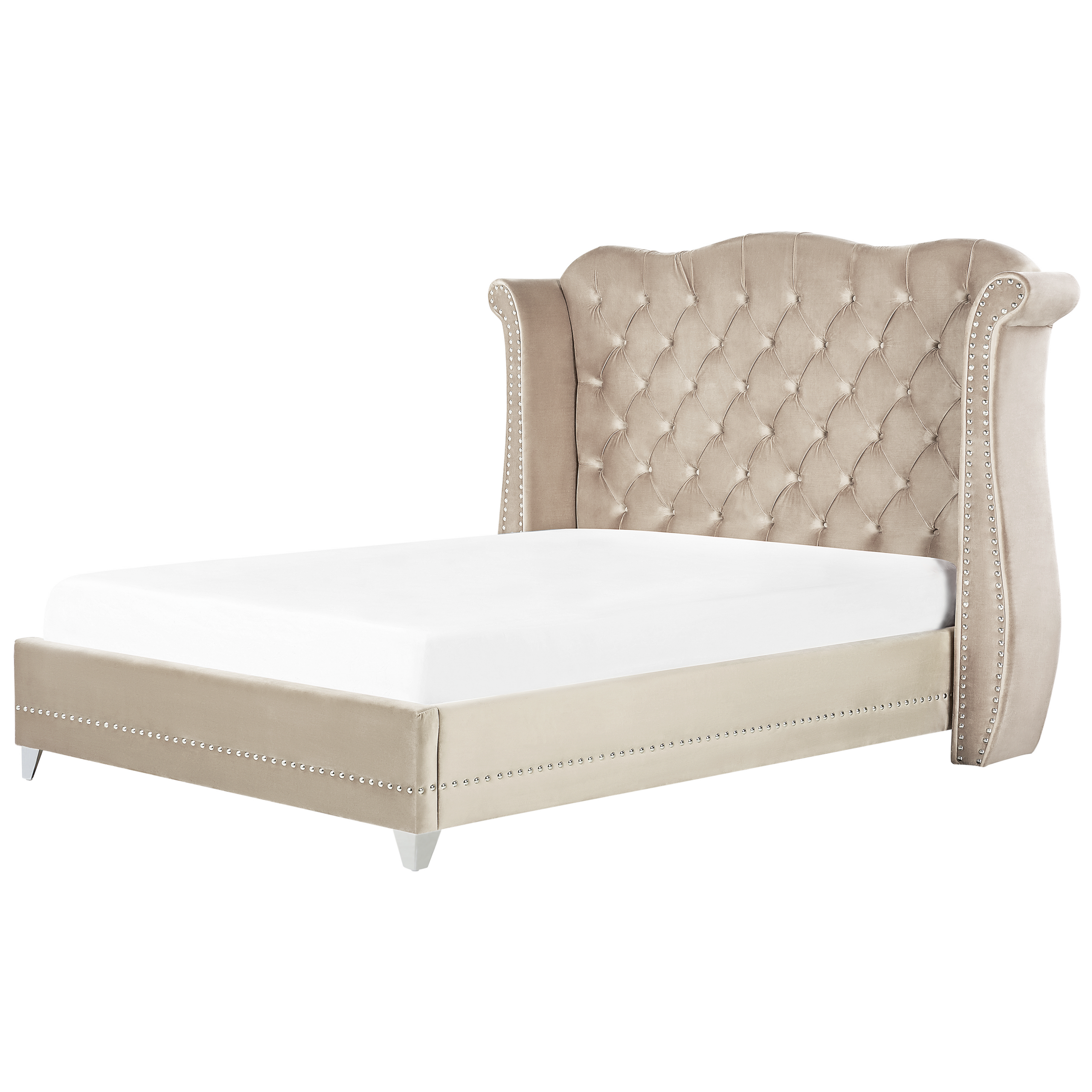 Säng med lamellram Sammet AYETTE 180 x 200 cm Beige