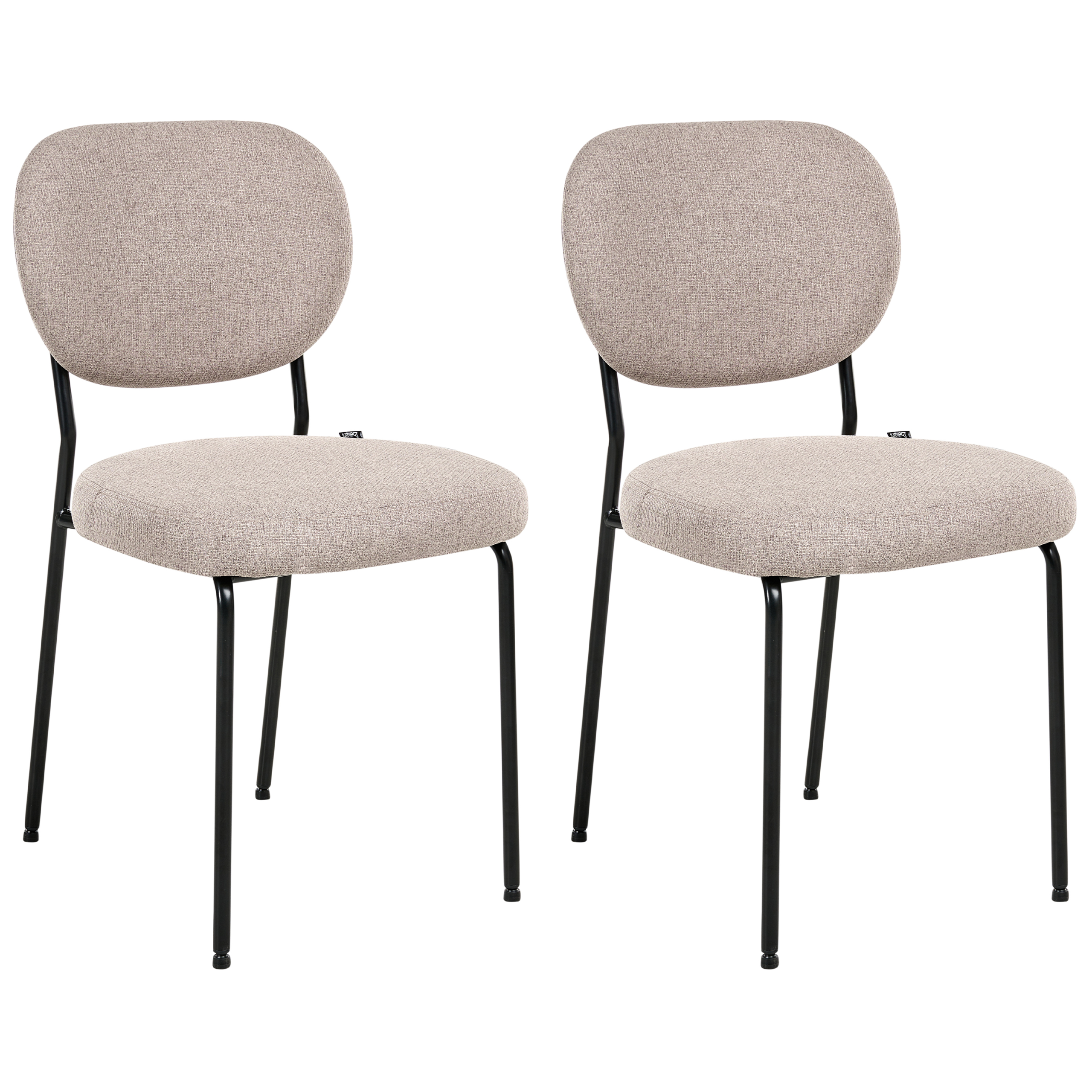 Set med 2 matstolar LOLETA Ljusbrun