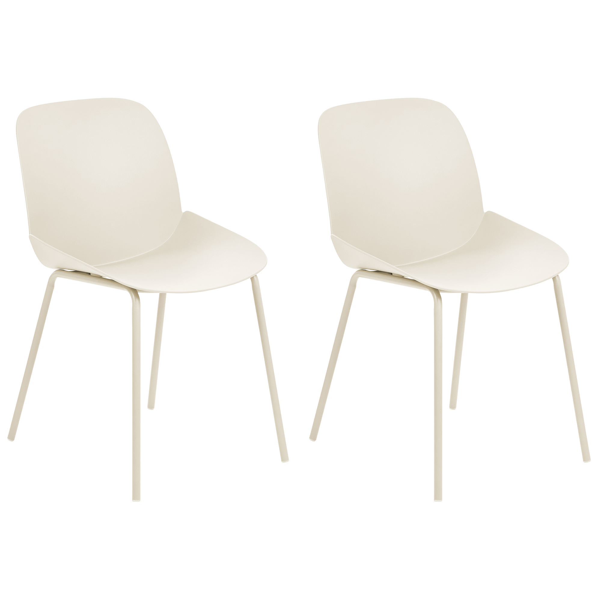 Set med 2 matstolar MILACA Beige