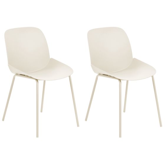 Set med 2 matstolar MILACA Beige
