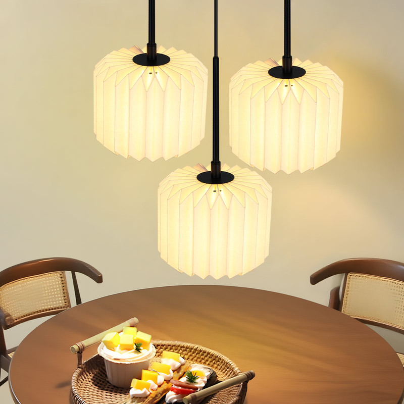 NETTLIFE Hänglampa matbord vintage hänglampa - hänglampa vardagsrum matsal lampa 3 lågor vit