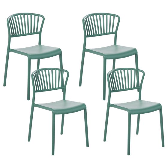 Set med 4 trädgårdsstolar GELA Mintgrön