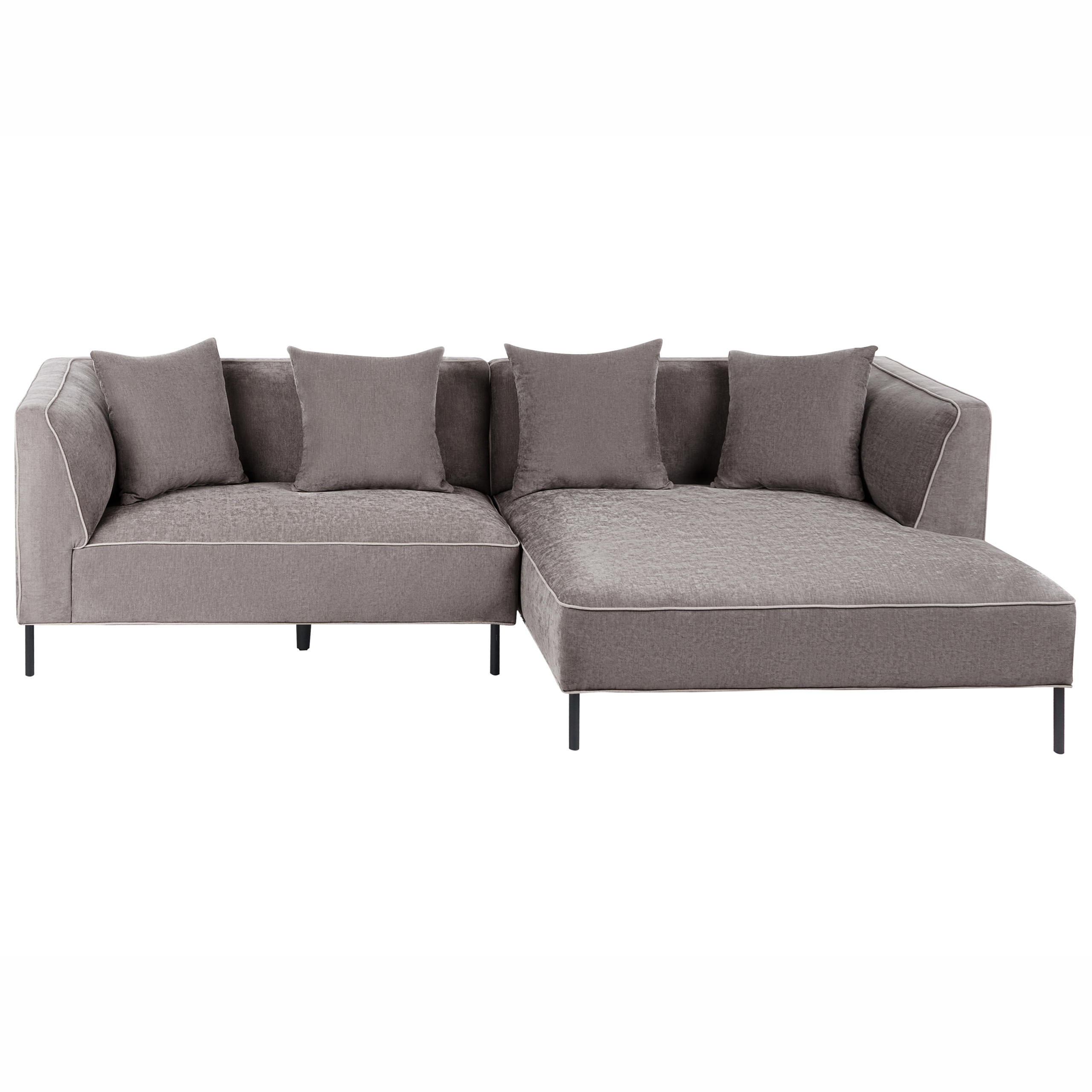 Hörnsoffa 3-sits SATER Chenille Taupe Vänstervänd