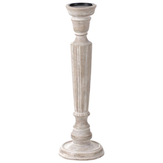 Ljusstake MALLAWI 50 cm Mangoträ Ljusbrun
