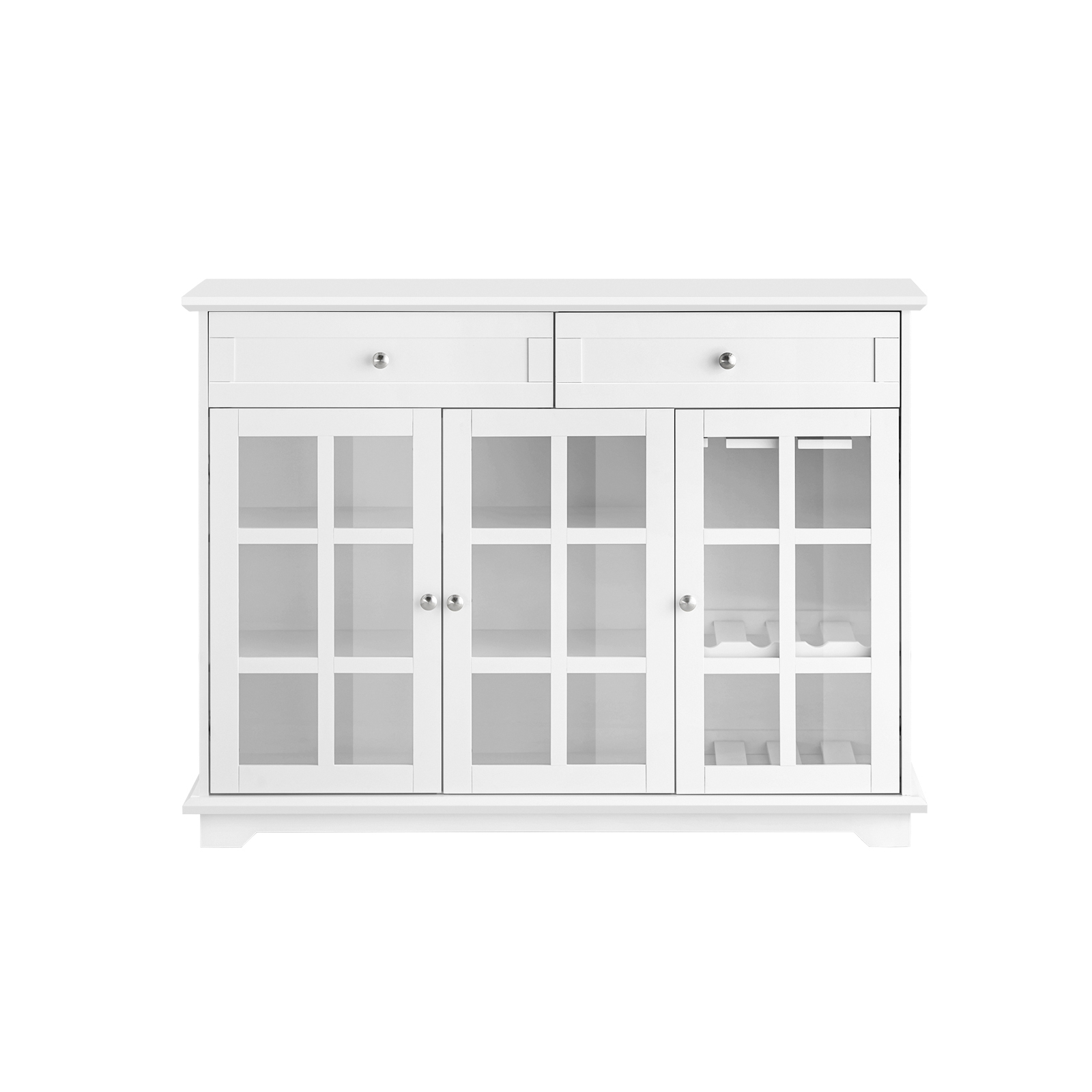 SoBuy Buffé server skänk Vitrinskåp Konsolbord Skänk Sideboard FSB77-W