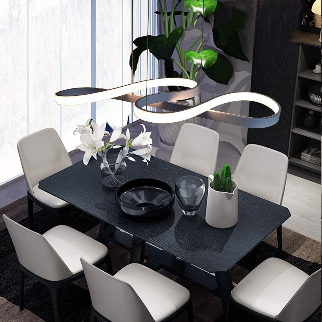 NETTLIFE LED - pendellampa Vit, 47W, diameter, 75cm, aluminium, dimbar, vardagsrum Vit, sovrum, matsal, modern