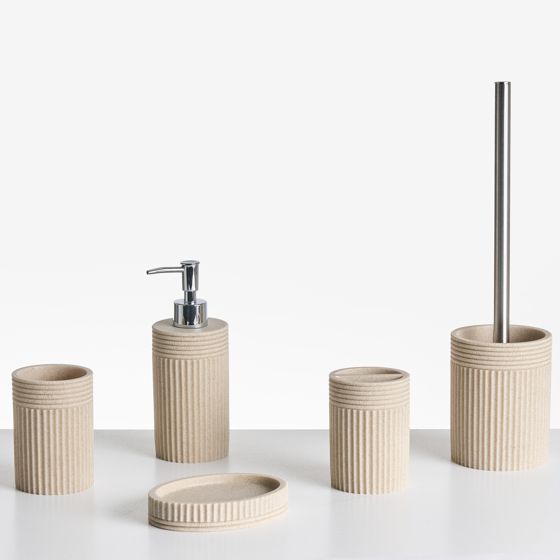 Set med badrumstillbehör i 5 delar CHANCAY Ljusbeige