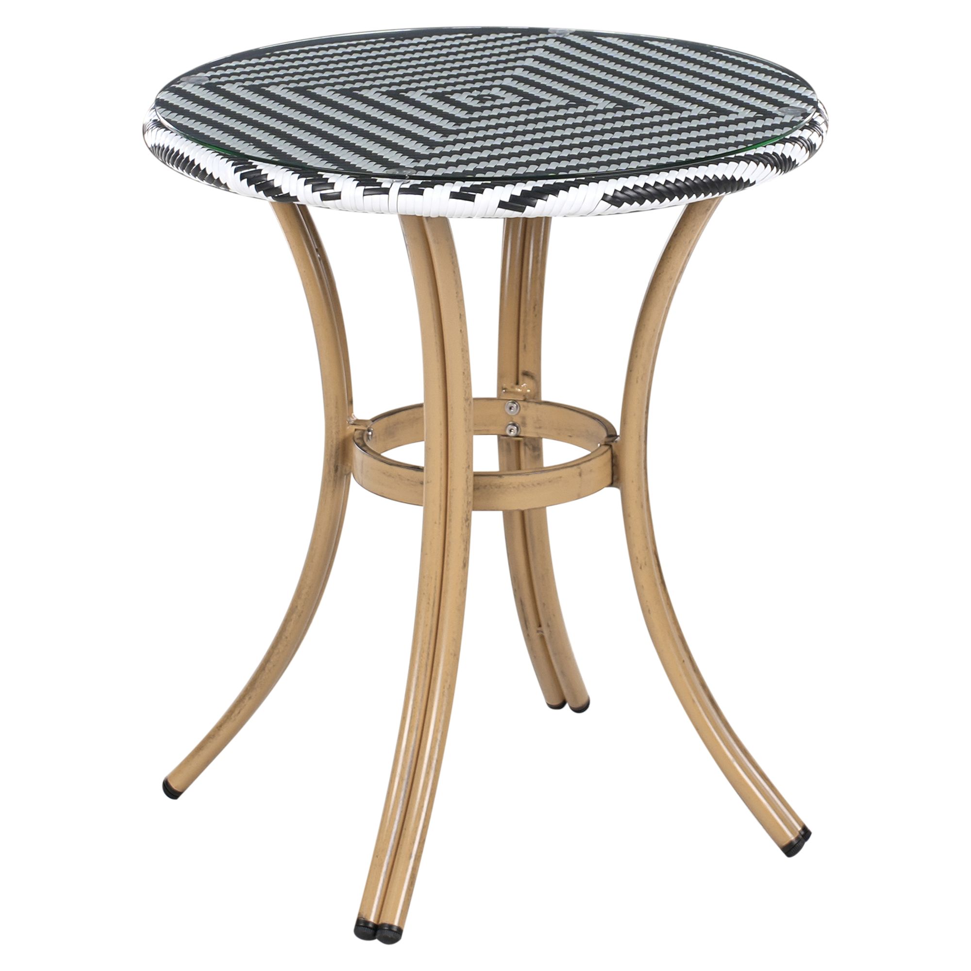 Bistrobord RIFREDDO 70 cm 70 cm Härdat glas Svart