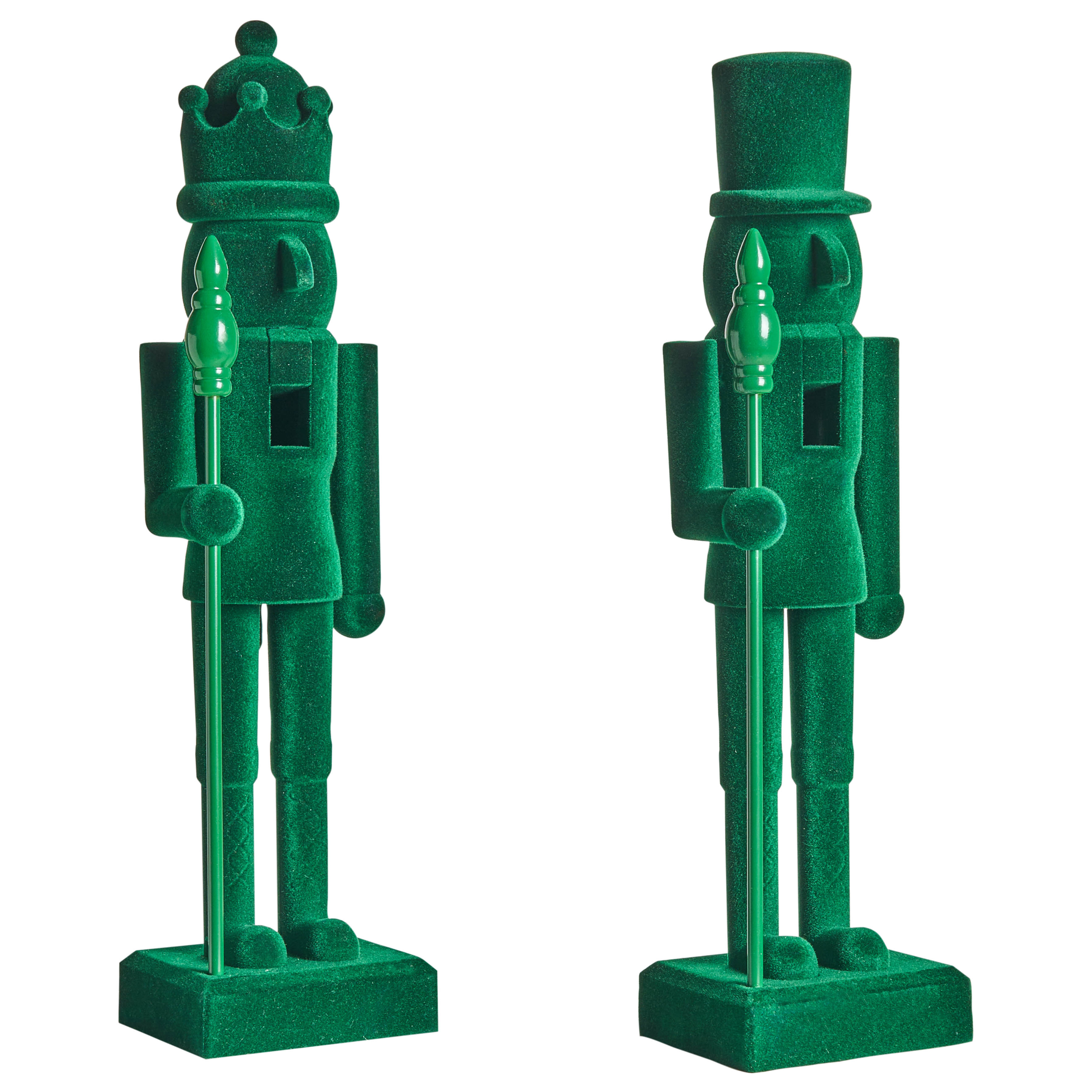 Set med 2 figuriner FLATEY 40 cm Nötknäckare Grön