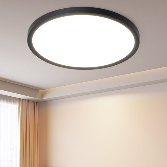 NETTLIFE LED - taklampa för badrummet, platt, 30 cm, 24 W, rund, vit, kökstaklampa, ej dimbar