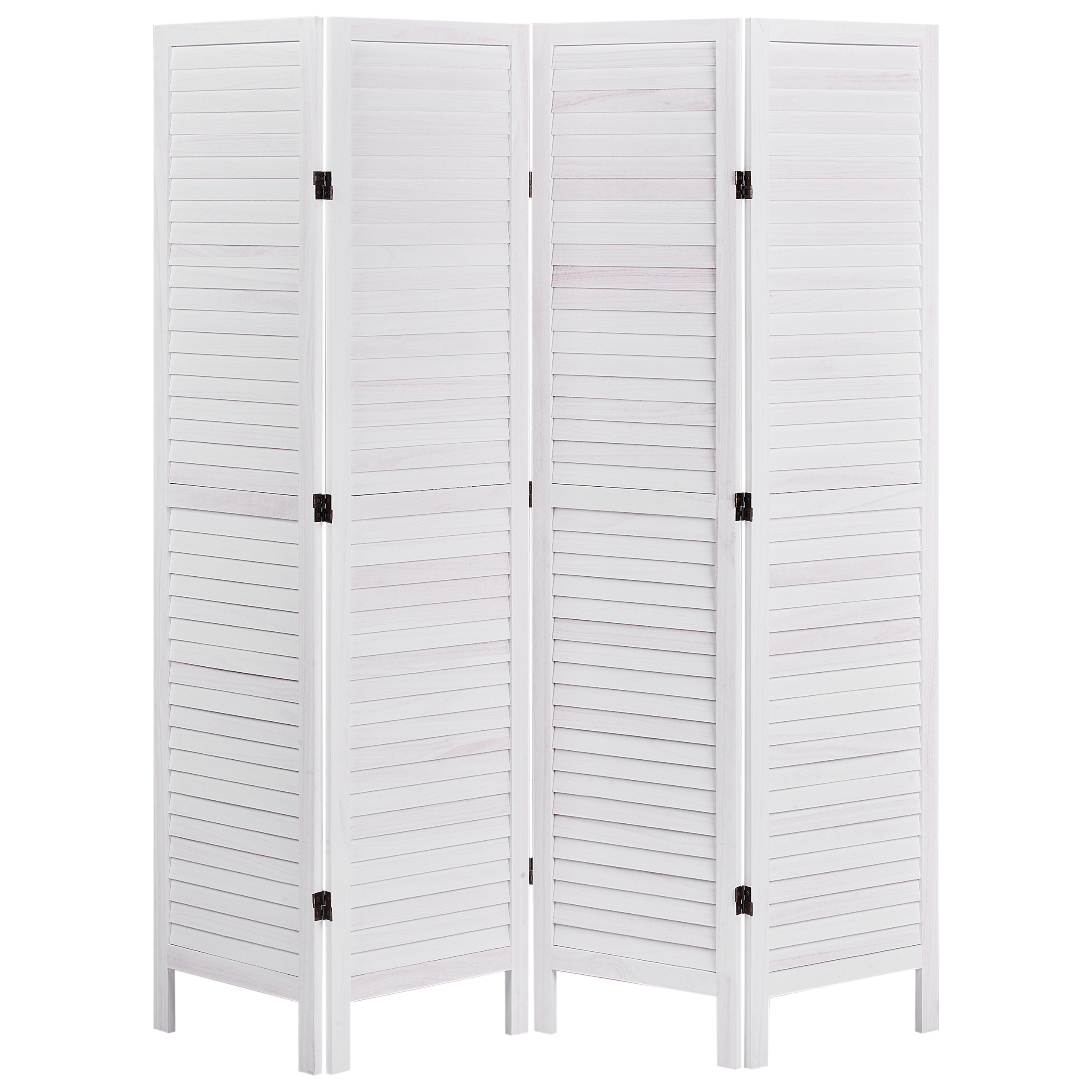 Rumsavdelare med 4 paneler AVENES 163 cm 170 cm Off-White