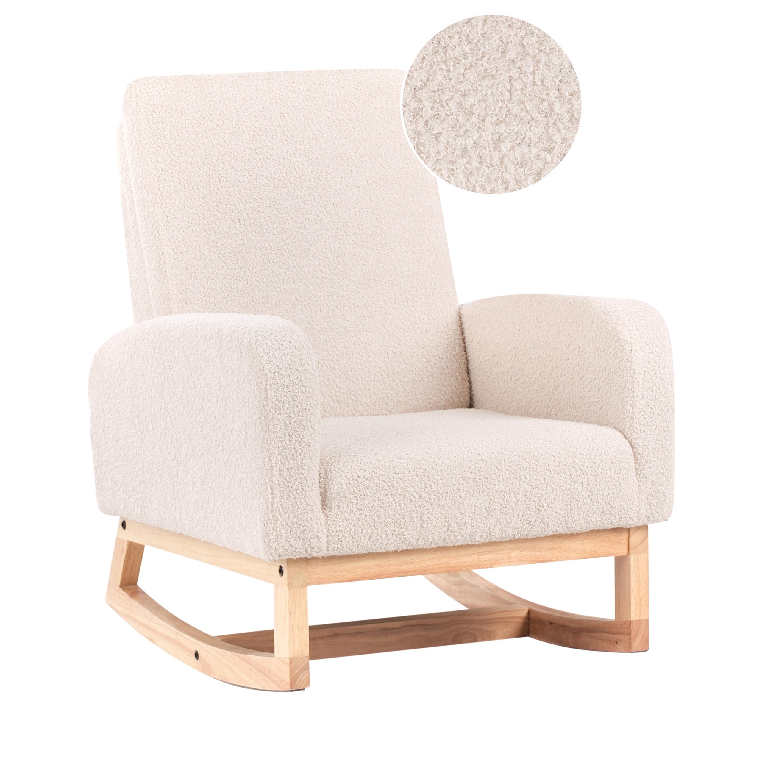 Gungstol för barn NORBY Bouclé Ljusbeige