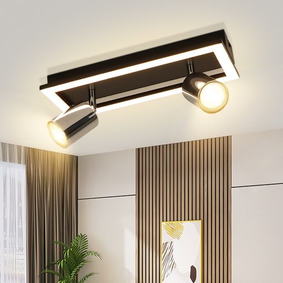 NETTLIFE 2-lågig GU10 modern varmvit justerbar LED-takspotlight 12W