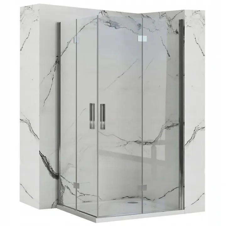 REA Duschkabin MOLIER DOUBLE 80X90 Krom, 80x90x190cm